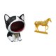 thumbnail image 5 of Estatua de gato y caballo, adorno artesanal, escultura decorativa para centro de mesa, dormitorio, escritorio, sala de estar, hogar, oficina, decoraci, 5 of 8