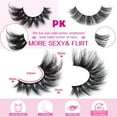 thumbnail image 7 of Faux Mink Lashes Fluffy Cat Eye Natural Look False Eyelashes Volume Wispy Fox Eye Crossed 17MM Thick Fake Lashes Look Like Eyelash Extensions Pestañas 7 Pairs Pack, 7 of 7
