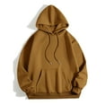 thumbnail image 2 of Vedolay Women's Hoodies Fashion Plush Hooded 2023 Long Sleeve Pullover Sweater Zip up Jacket Brown,M, 2 of 5