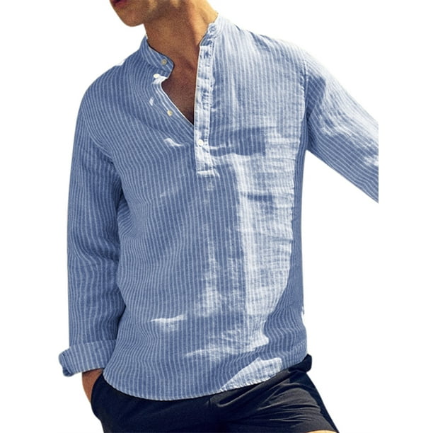 collarless grandad shirt