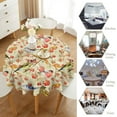 thumbnail image 5 of Birds Decor Round Tablecloth, Watercolor Vintage Chinese Style Beautiful Colorful Birds Flowers PrinRound 60in, 5 of 6