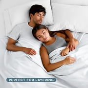Bare Home Polar Fleece Bed Blanket - خفيف الوزن - الصوف الممتاز - كامل / كوين ، أبيض
