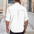 thumbnail image 5 of Xcmzpl Men's Long Sleeve Sun Protection Button Down Shirt UPF 50+ UV Quick Dry Cooling Fishing Shirts with Pocket Travel Safari Camping Hiking, 5 of 10