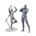 thumbnail image 4 of Manikin Action Figure Model, Scale Muscle Action Flexible Figure with Head Sculpt Miniature Body Doll for Sketching, Painting, Drawing, 4 of 8