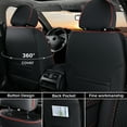 thumbnail image 5 of Coverado Black Car Seat Covers Full Set, Faux Leather Seat Protectors with Embossed Grains, Front and Back Auto Cushions Universal Fit Most Cars, Sedans, SUVs and Trucks, 5 of 9