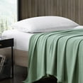 thumbnail image 3 of Eddie Bauer Textured Twill Solid Hypoallergenic Green Twin Blanket, 3 of 9