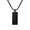 Black, variant on Square Crack Pattern Pendant Necklace for Men Geometric Rectangle Bar Silver Black Plated Simple Minimalist Adjustable Statement Personalized Gift Jewelry Silver