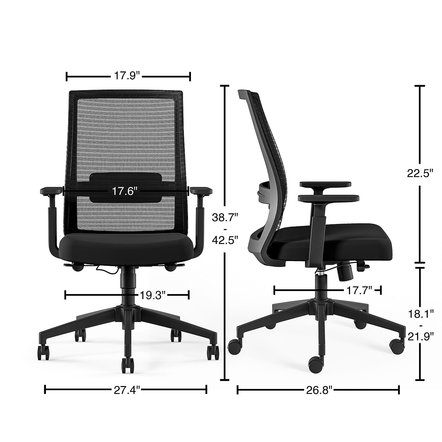 staples marrett mesh and fabric task chair black