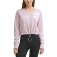 thumbnail image 1 of Calvin Klein Performance Women’s Cinched Logo Sweatshirt, Pink, Large, 1 of 2