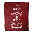 thumbnail image 1 of ASHLEIGH Flannel Throw Blanket Calligraphic Merry Christmas Text Collection Emblem Event Festive Graphic 58x80 Inch Lightweight Cozy Plush Fluffy Warm Fuzzy Soft, 1 of 4