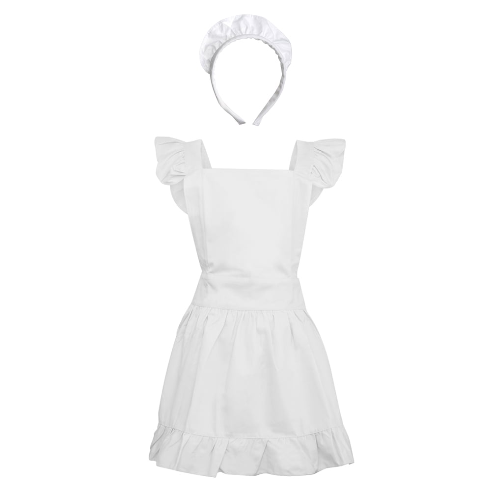 Details about   Retro Adjustable Ruffle Apron Kitchen Cooking Baking Cleaning  Maid Costume 