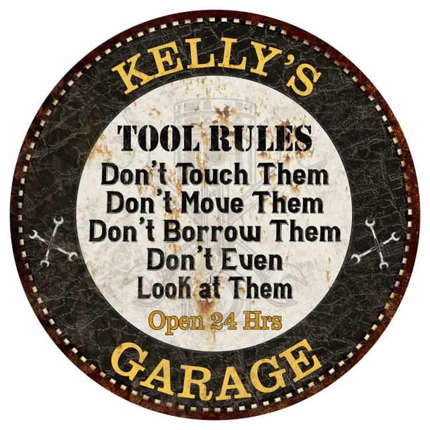 kelly-s-garage-rules-12-round-metal-sign-garage-bar-wall-d-cor