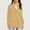 Khaki, variant on Hrsba Womens Casual Long Sleeve Sweatshirt Solid Color Collared Top with Pockets Half Button Front No Hood Sweatshirt for Winter