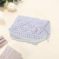 thumbnail image 3 of Unique Bargains 1 Pc Plaid Bow Makeup Bag for Travel Vacation Polyester Purple, 3 of 5