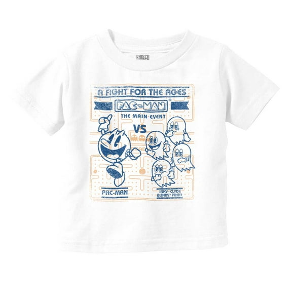 Vintage PACMAN Fight for the Ages Toddler Boy Girl T Shirt Infant Toddler Brisco Brands 12M