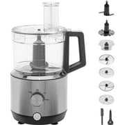 GE 550-Watt 12-Cup Food Processor with Accessories and Stainless Steel Blades, Stainless Steel