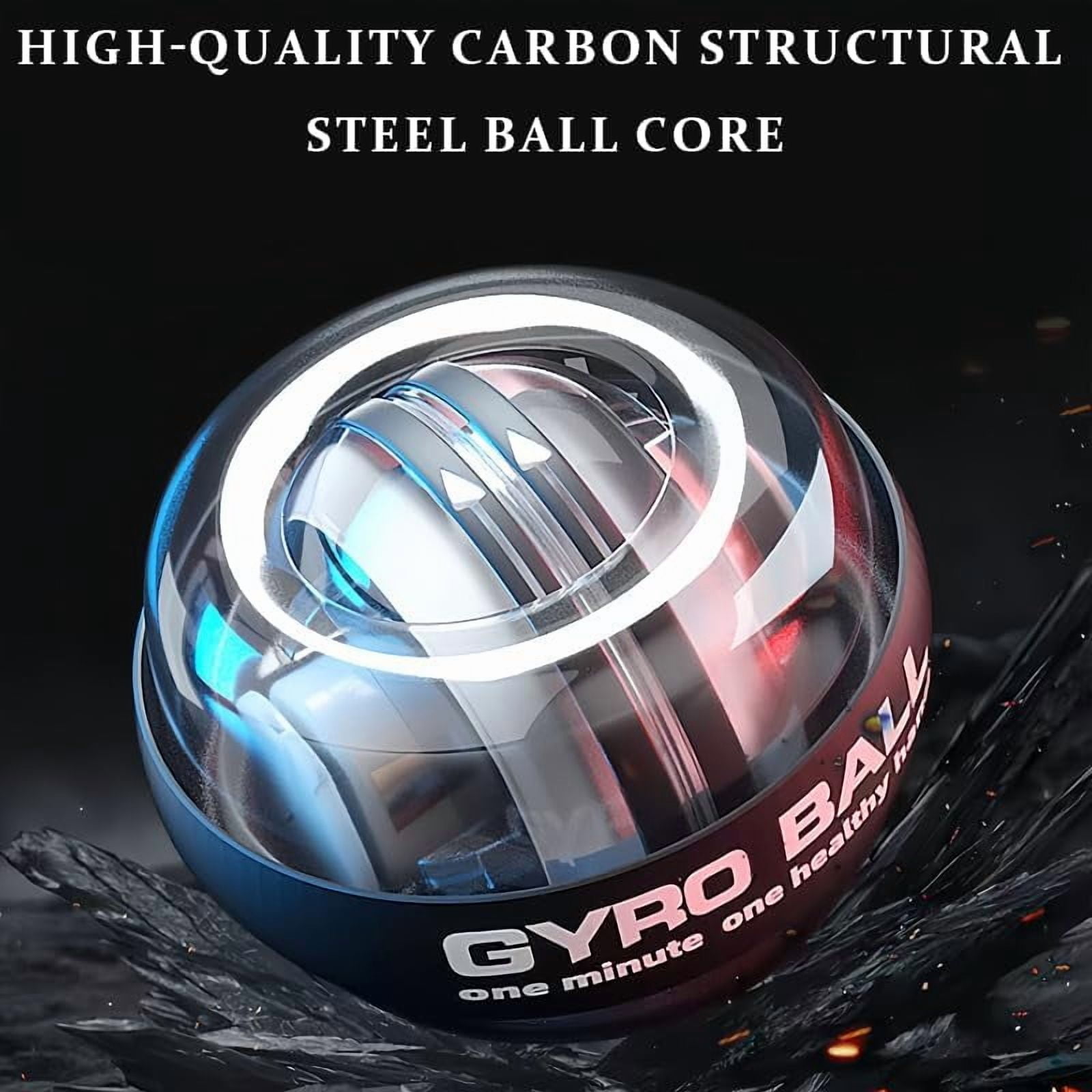 Wrist Trainer Ball Auto-Start Gyroscopic Forearm Exerciser Gyro Ball for Strengthen Arms, (1pcs-black)