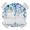 Blue Ivory, variant on Spring Blue Floral Round Tablecloth for 36-44 Inch Tables,Fitted Table Cover with Elastic Edge,Farmhouse Weeping Floral Leaves Wood Waterproof Outdoor Table Cloth Protector for Patio Garden Dinner