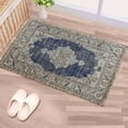 thumbnail image 4 of Non Slip Rugs, Indoor Rug, Floral Rug, Bohemian Rug, Chenille Printed Stye Rug, Thin Rug, Accent Rug, Navy Blue Rug, Cute Rug, Hallway Rug, Thick Rug, 3.3'x6.5' - 100x200 cm, 4 of 9