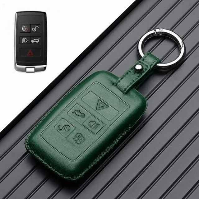 Housse de Protection pour Clé de Voiture en Cuir Véritable pour Land Rover Range Rover Jaguar E-Pace XK