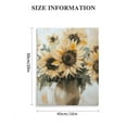 thumbnail image 3 of ZFLMY Vase Sunflowers Painting Canvas Print for Home Decor Living Room Bathroom Bedroom Office, Ready to Hang 16x20in, 3 of 5