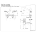 thumbnail image 2 of Kingston Brass KS1605GL 4 in. Centerset Bathroom Faucet, Oil Rubbed Bronze, 2 of 2