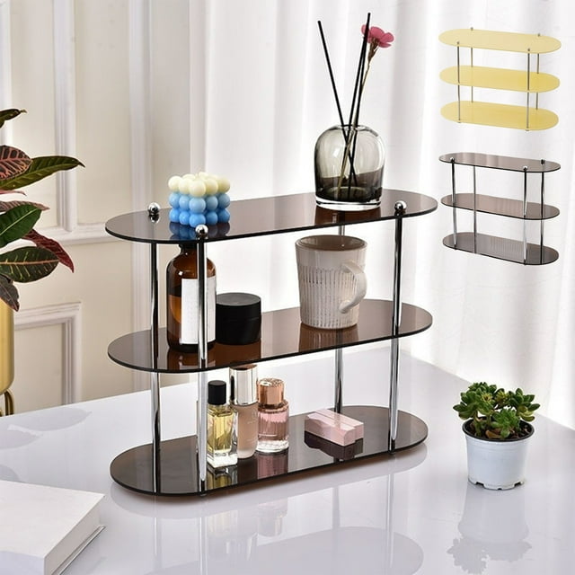 Sentmoon Corner Shelves Mug Rack Acrylic Cup Rack Bathroom Storage Rack Cosmetics Storage Rack Desktop Cup Display Rack Ornaments Storage Rack for Small Spaces