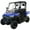 Blue, variant on Massimo Buck 250 Side by Side UTV 12hp, 177cc, 6.5 cf. Dumping Cargo Bed -Green