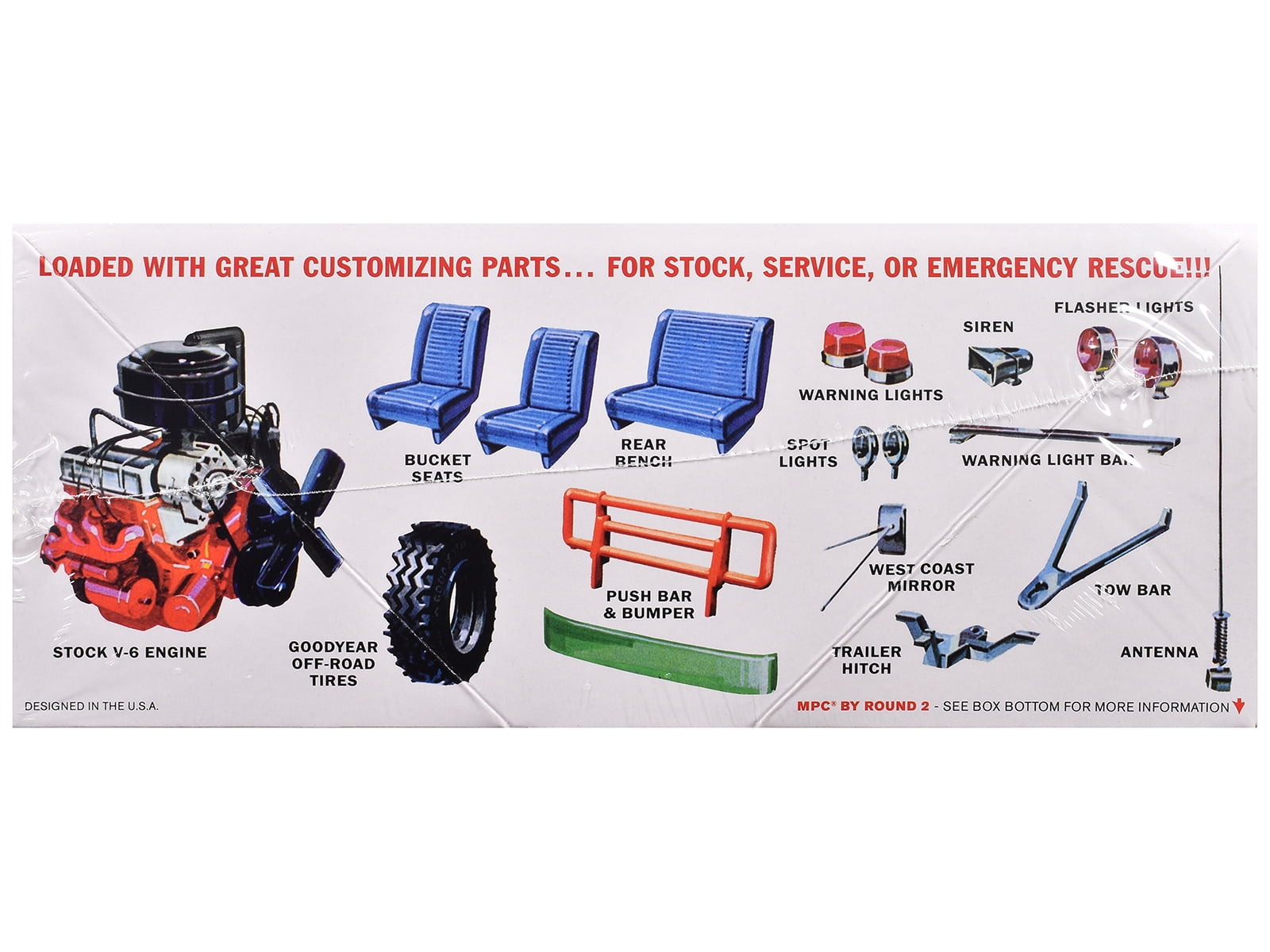 Skill 2 Model Kit 1972 Jeep Jeepster Commando 1/25 Scale Model by AMT