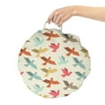 thumbnail image 2 of Bird Round Floor Cushion with Handle, Colorful Interpretation of Flying Creatures Pattern Symbolizing Freedom, Pillow for Living Room & Dorms, 18" Round, Eggshell and Multicolor, by Ambesonne, 2 of 4