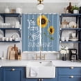 thumbnail image 2 of Curtains 63 Inch Length 2 Panels, Sunflowers Grommets Window Treatment Curtain, Modern Bee You Are My Sunshine Blue Thermal Curtains Drapes for Living Room/Bathroom, 2 of 9
