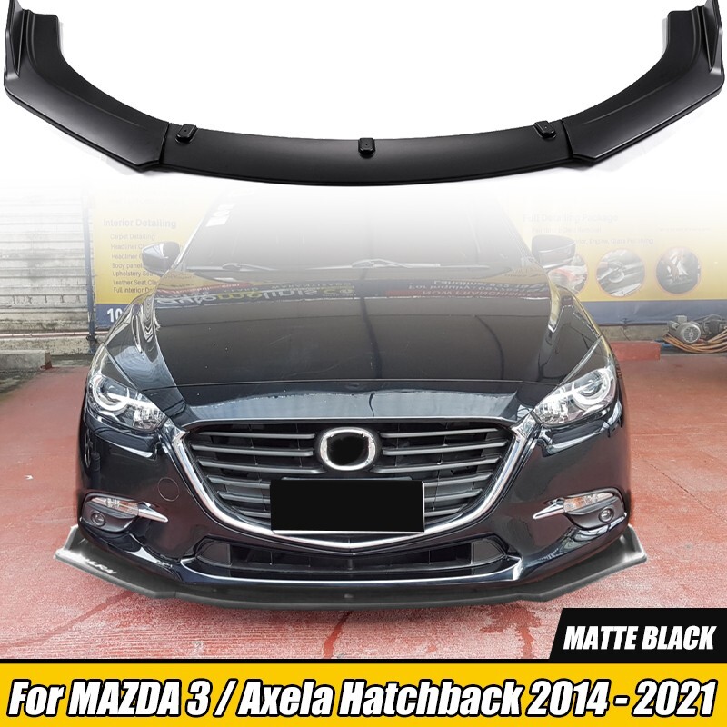 Ultra-Low Universal Front Splitter – 2x 98cm Body Spoiler Valence, Carbon Fiber Look (BLK5)