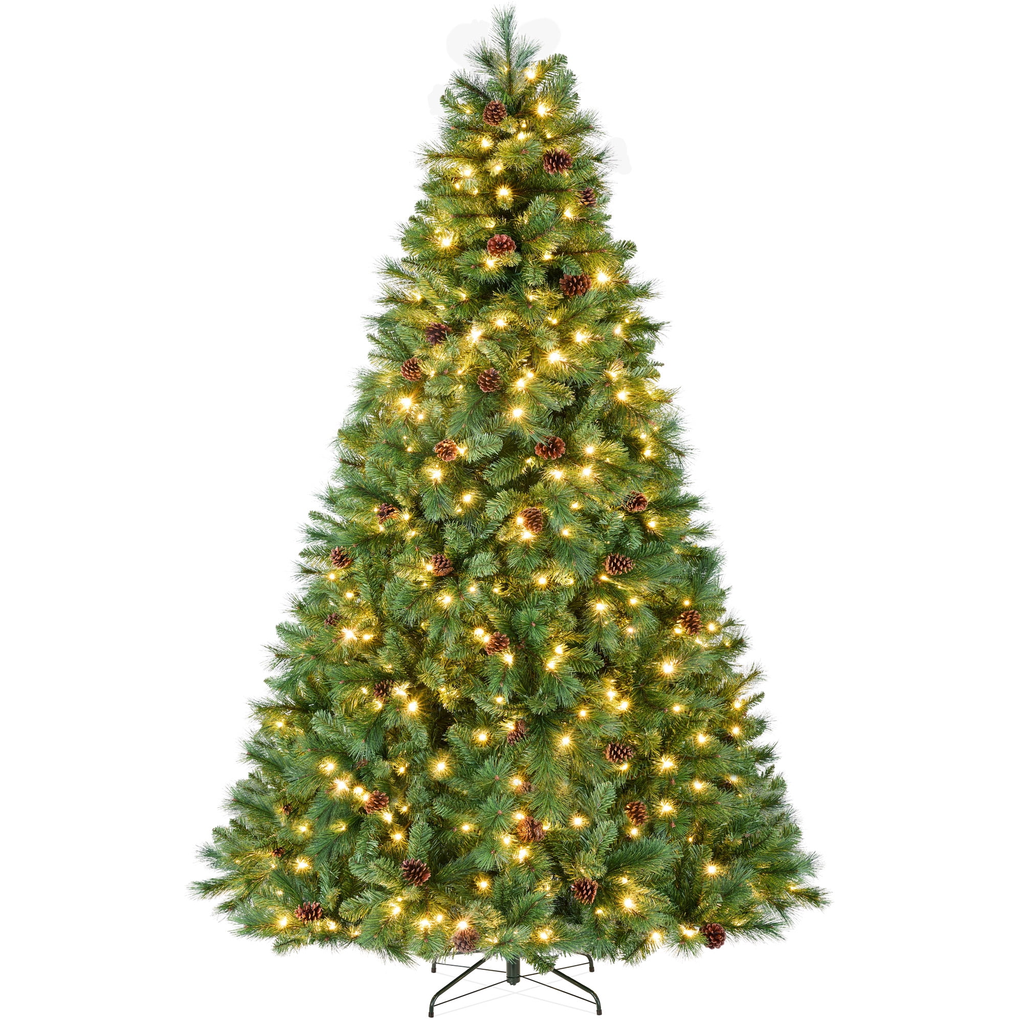 Best Choice Products 4.5ft Pre-Lit Scotch Pine Christmas Tree w/ 396 Branch Tips, 150 2-in-1 LED Lights