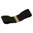thumbnail image 4 of yuksok Women Elastic Waist Belt Female Stretch Dress Belt for Holidays Commuting Dating Black, 4 of 9