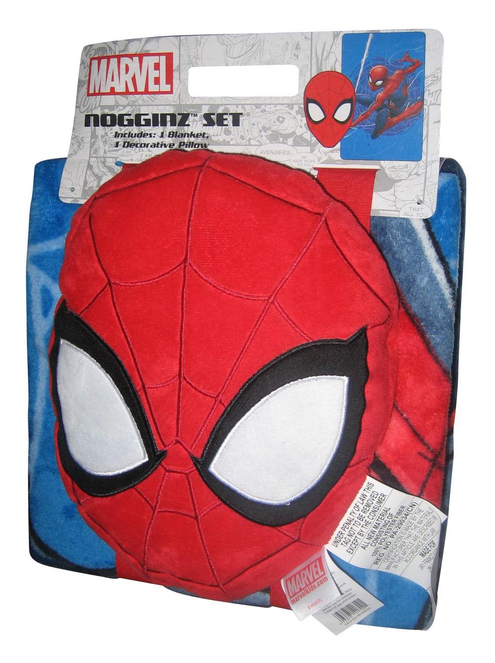 Spiderman Matching Plush Pillow and Blanket Set 
