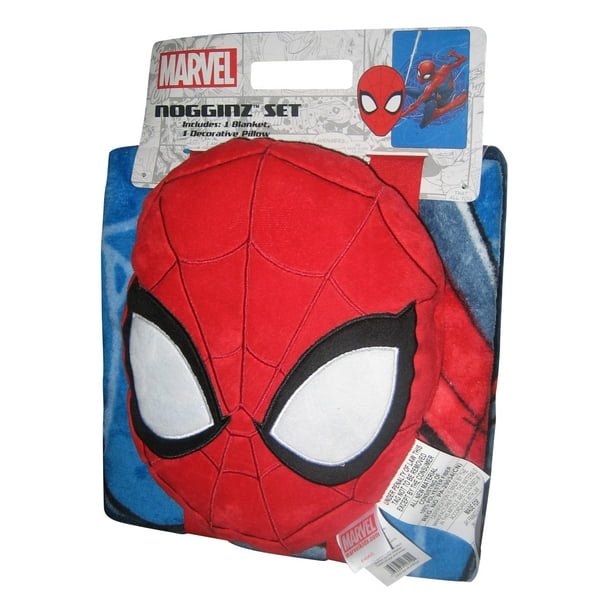 Marvel Spiderman Nogginz Pillow & Blanket Kids Bedding Set Walmart