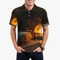 thumbnail image 5 of Yiaed Cozy Tree Hole CabinPrint Men's Short Sleeve Polo Shirt,Golf Polo for Men Three-Button Golf Shirt Athletic Casual Collared T-Shirt- 4X-Large, 5 of 7