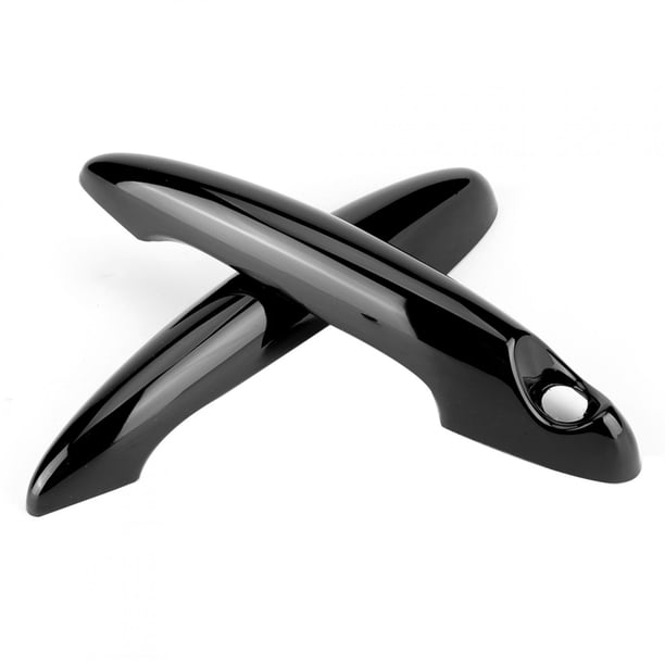 Moldura exterior del coche, 2 piezas ABS negro Tira de manija de puerta de coche Cubierta de manija de puerta de coche Solución innovadora