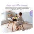thumbnail image 4 of Mesa y Silla para Niños, Escritorio Infantil Altura Ajustable, Madera de Haya, 1 a 8 Años, Greige, 4 of 7