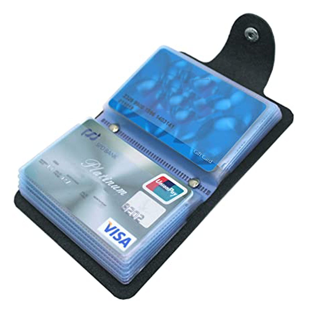 QingYNew PU Leather Antitheft Card Holder 24 Card Slim Wallet Women