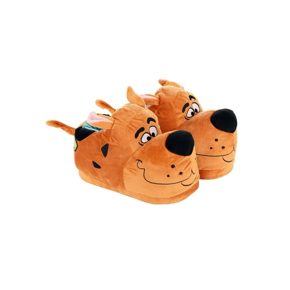 Ground Up Scooby Doo Adult Slippers, Cozy Plush Slipper, Unisex Brown, Size 10