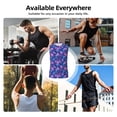 thumbnail image 5 of Bixox Men's Blue Skull Leaf Printed Shirt Sleeveless Fitness Tank Top-3X-Large, 5 of 5