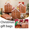 thumbnail image 6 of 10-Pack Reusable Gingerbread House-Shaped Christmas Gift Bags with Handles, Christmas Candy Treat Bags for Holiday Treats, Candy, and Party Favors, 6 of 7