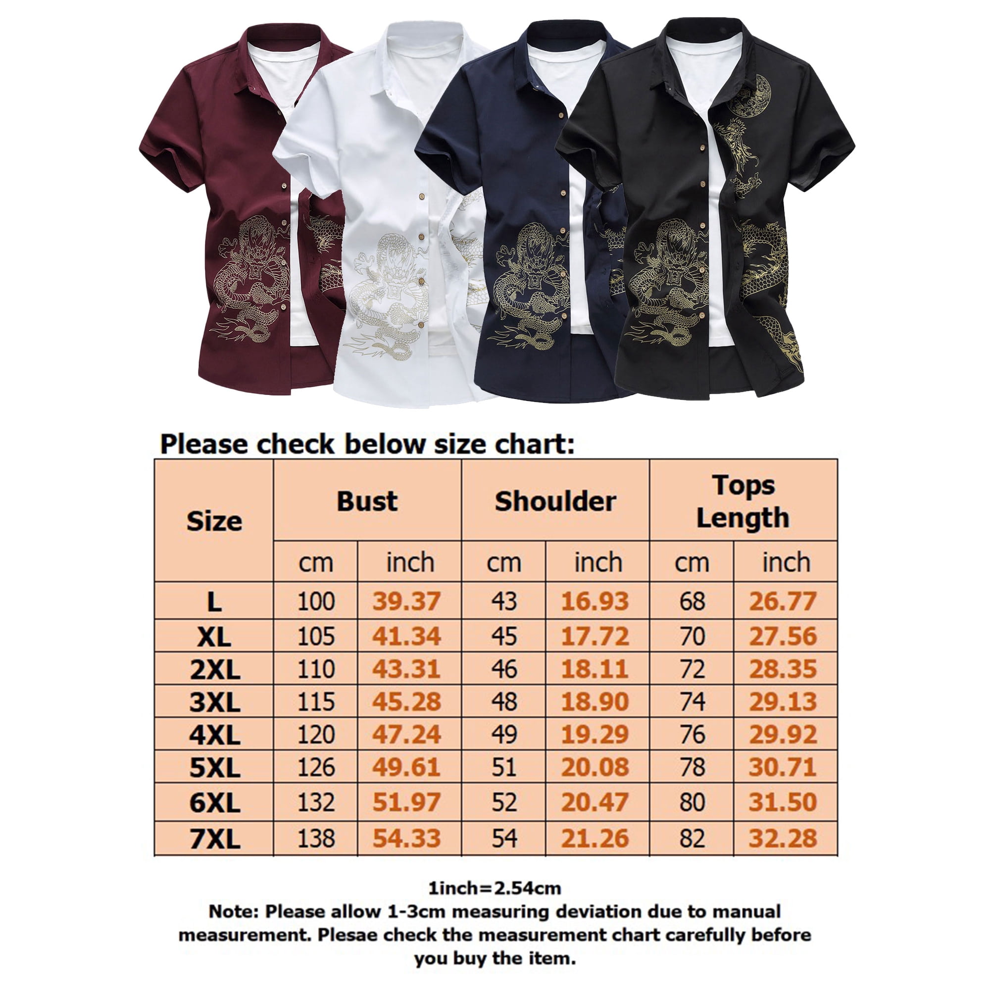 HIMONE Men Button Down Shirts Slim fit Short Sleeve Dress Shirt Casual Hawaiian Summer Tops Aloha Beach Holiday Shirts Plus Size Walmart