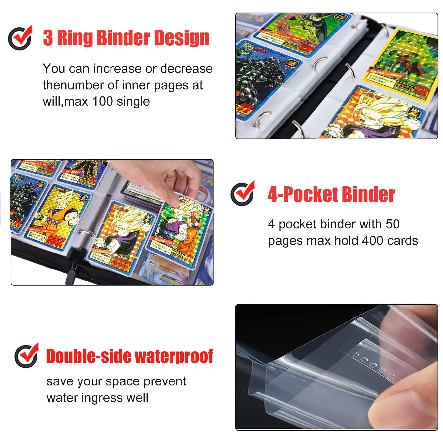 single card binder 2-Pocket Mini Cards Binder for Pokemon Cards Fit 80 Pcs Cards – Zelda Cards