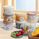 thumbnail image 3 of 8pcs Round Plastic Containers With Lids, Reuseable Small Freezer Storage Container Jars With Screw Lid 500ml, 3 of 5