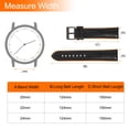 thumbnail image 2 of Uxcell Genuine Leather Watch Bands 22mm Width Soft Quick Release Watch Bands with Silicone Waterproof Lining, Black Orange, 2 of 7