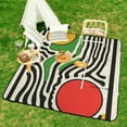 thumbnail image 6 of Color Wave Point Geometry Picnic Blanket Waterproof Outdoor Beach Blanket Hand-held Pad Suitable for Travel, Camping, Beach, Family Gatherings, 6 of 7