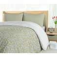 thumbnail image 5 of Ambesonne Leaf Duvet Cover Sets, Repetitive Autumnal Leaves, 2-King, Mustard Sage Green, 5 of 7
