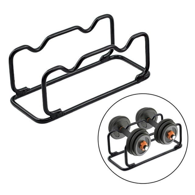 pitrice Dumbbell Rack Barbell Storage Stand Equipment Weight Lifting adjustable freedom metal S Black